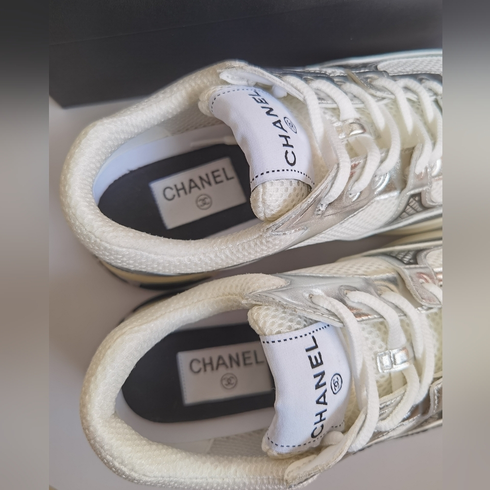 Chanel Silver Sneakers - Picture 5 of 13